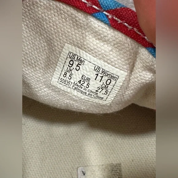 Vans Men’s Red and Blue Checkered Shoes size 9.5 - Picture 6 of 9